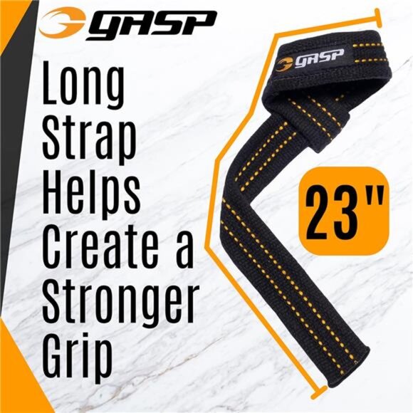 Gym Lifting Straps | 23" Cotton Wrist Straps for Men & Women - Adjustable Size - Picture 3 of 7